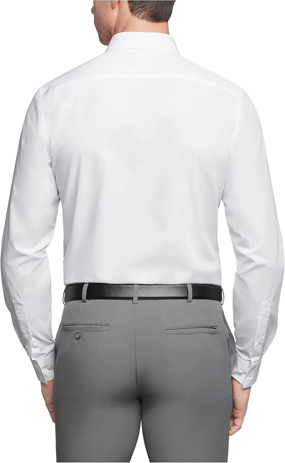 Van Heusen Men's Regular Fit Poplin Solid Spread Collar Dress Shirt