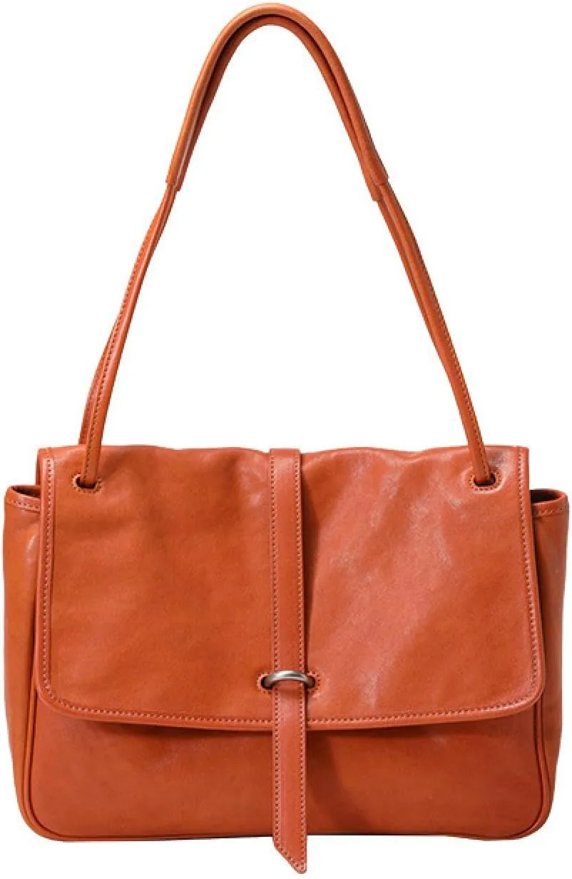 Vegetable-Tanned Cowhide Crossbody Tote Commuter Large Capacity Leather Postman Women's Bag