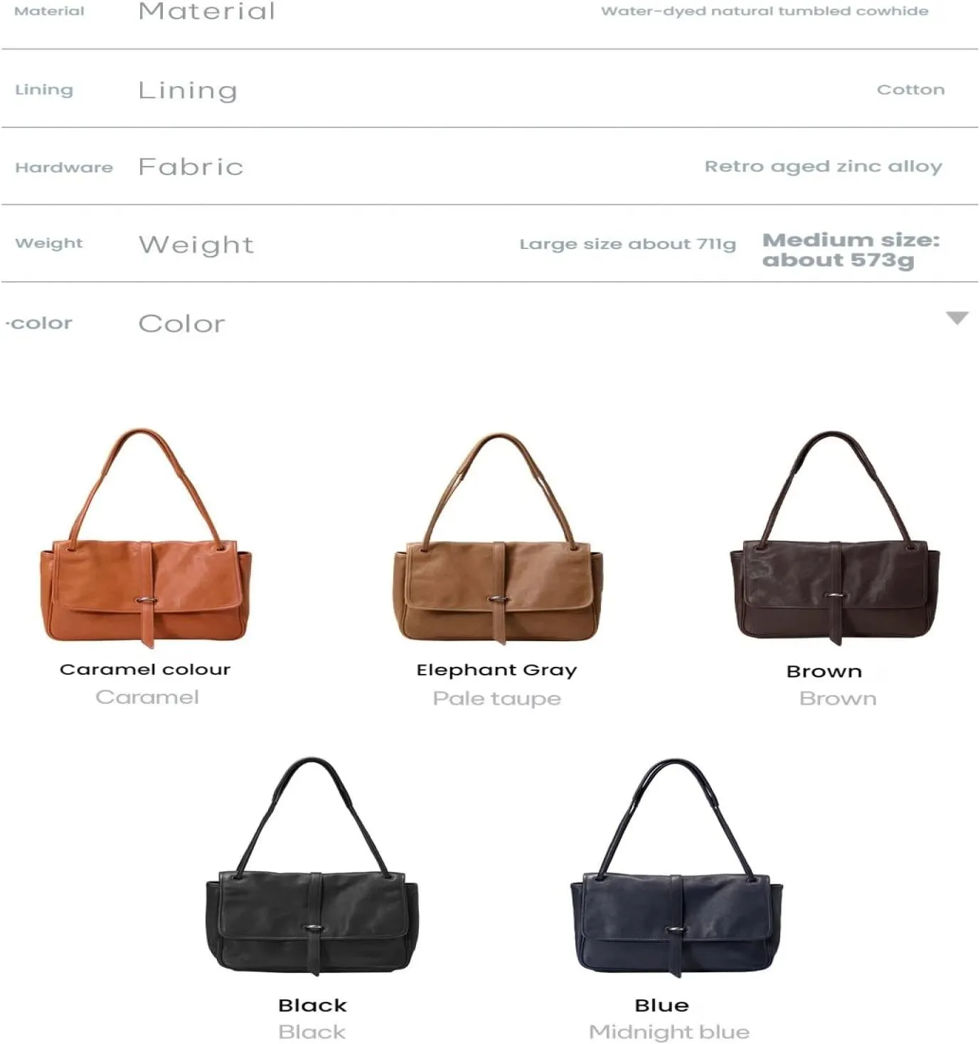 Vegetable-Tanned Cowhide Crossbody Tote Commuter Large Capacity Leather Postman Women's Bag