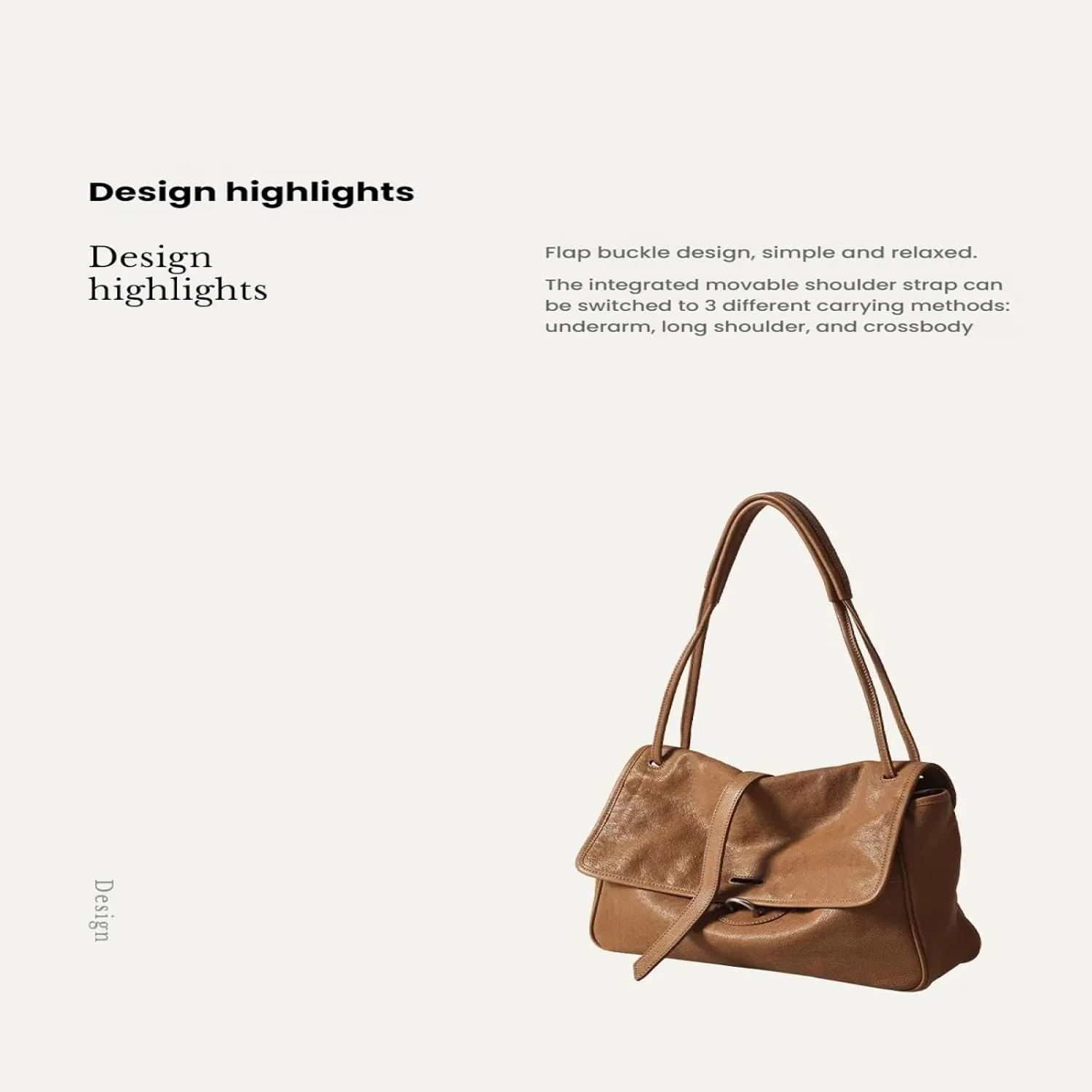 Vegetable-Tanned Cowhide Crossbody Tote Commuter Large Capacity Leather Postman Women's Bag