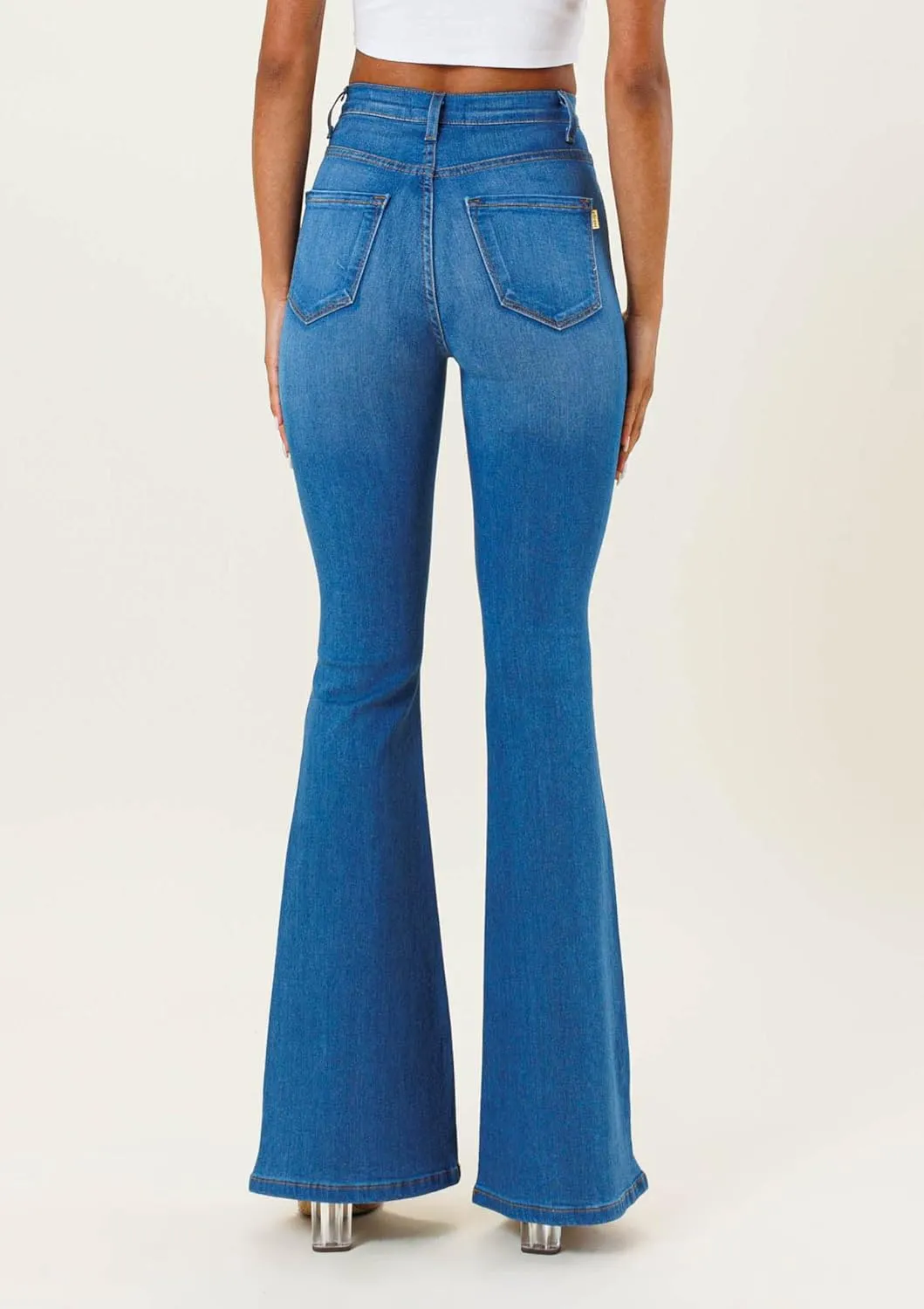 Vibrant M.I.U. Women’s Flare Jeans – High Waisted Bell Bottom Casual Denim Classic Flared Pants with Pockets