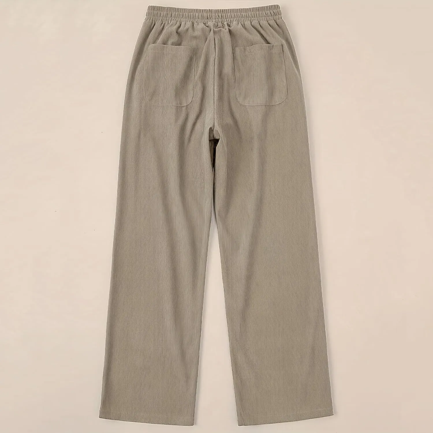 Wide Leg Track Pants Women High Waisted Straight Leg Pants Loose Fit Casual Lounge Trouser Knitted Trendy Sweatpants