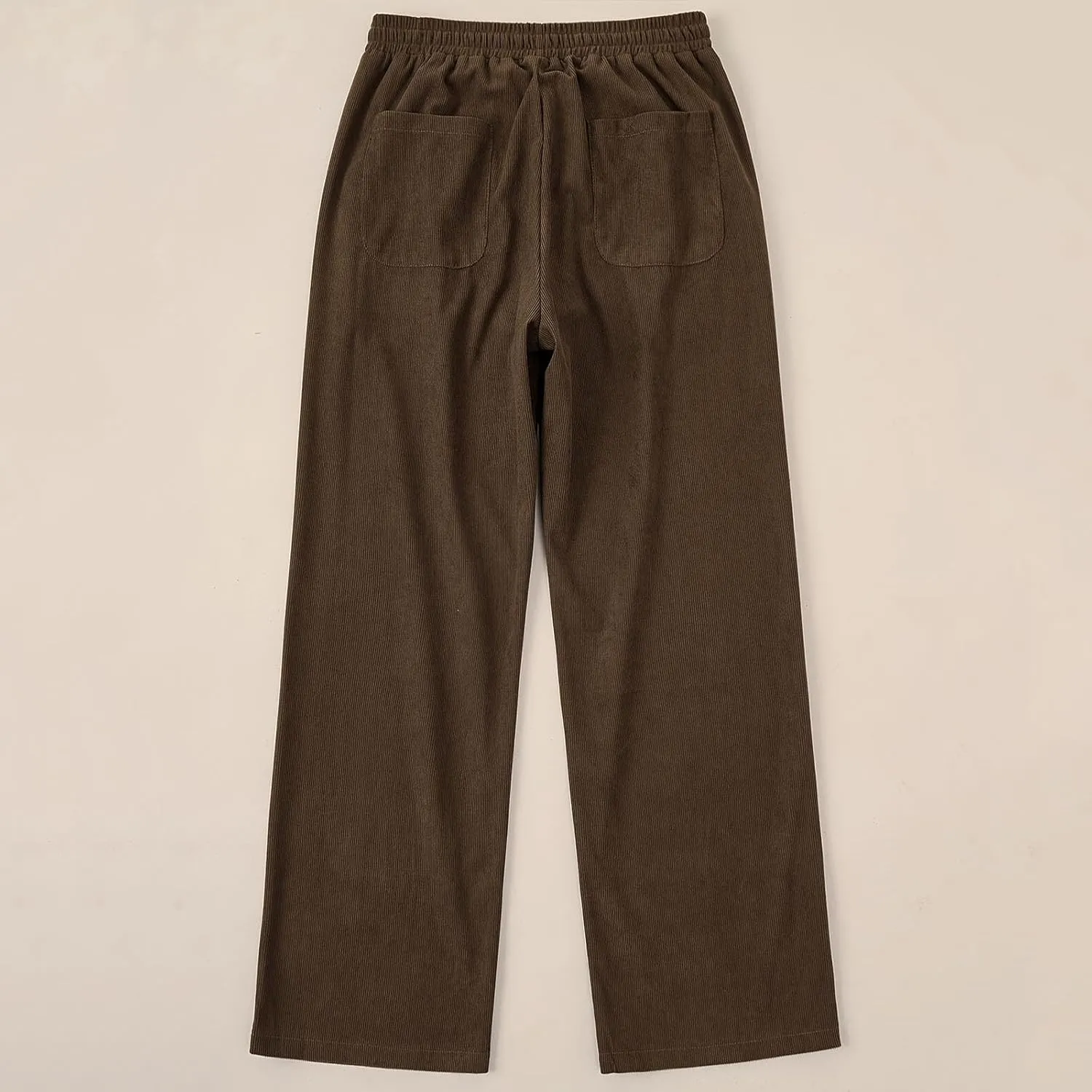 Wide Leg Track Pants Women High Waisted Straight Leg Pants Loose Fit Casual Lounge Trouser Knitted Trendy Sweatpants