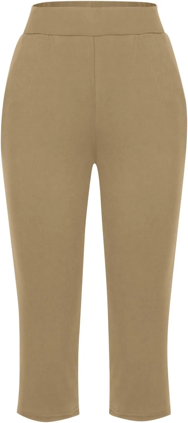 Wide Leg Yoga Pants for Women Casual Loose Soft Lounge Capris Cropped Pant Trousers High Waisted Athletic Sweatpants