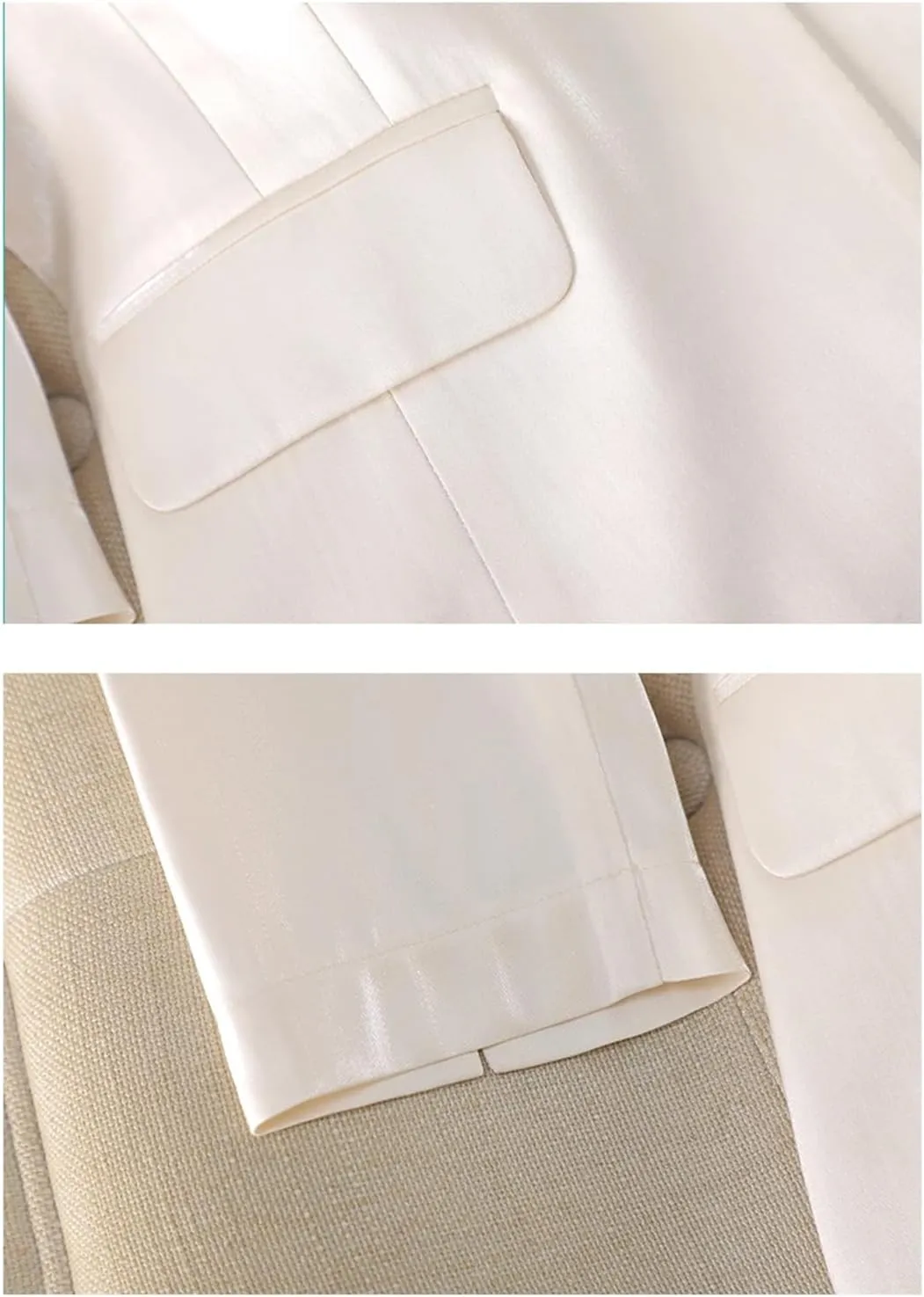 Women Blazer Jackets Half Sleeve Slim Office Ladies Work Business V-Neck Suit Jacket
