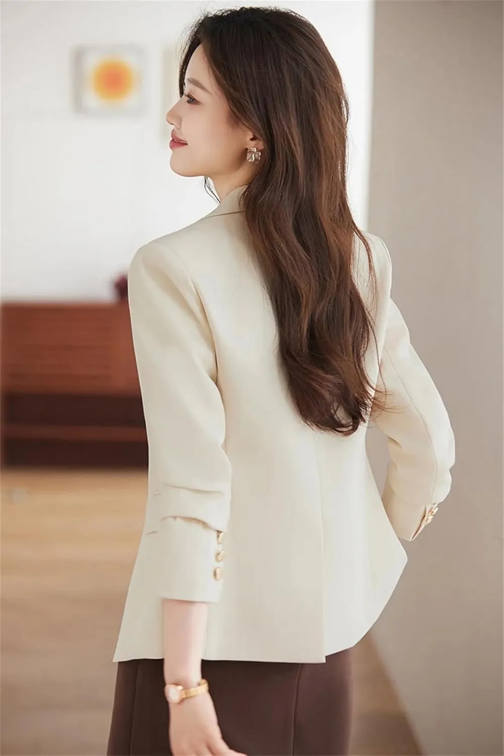 Women Formal Blazer Jackets Office Ladies Slim Business Work Wear Uniform Outerwear