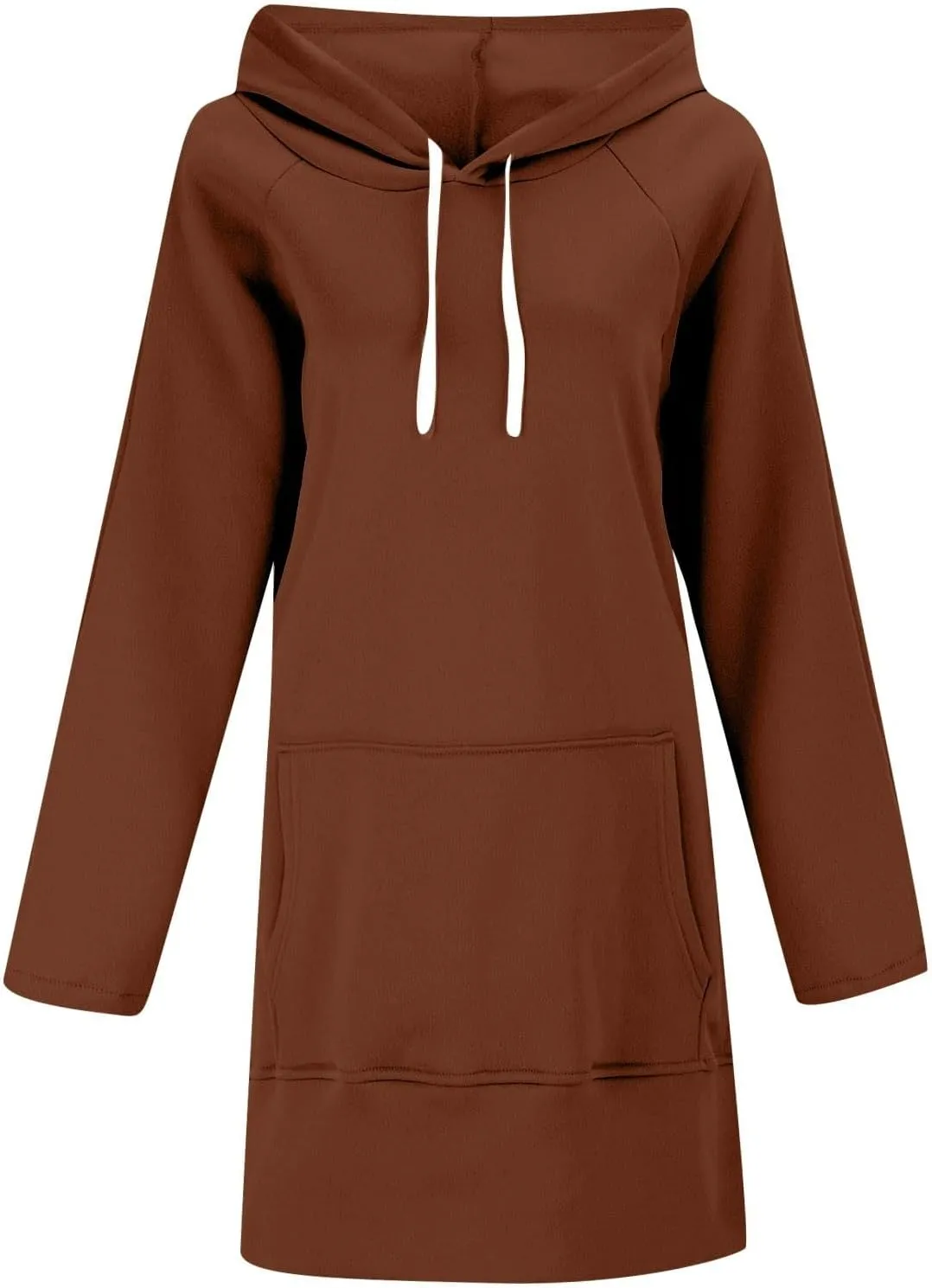 Women Hooded Sweatshirt Dress The Warmy Oversized Hoodie Dress Casual Drawstring Long Sweatshirt Trendy Split Hem Tops