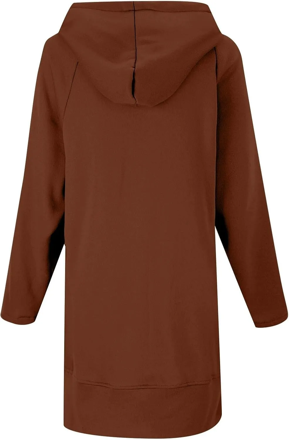 Women Hooded Sweatshirt Dress The Warmy Oversized Hoodie Dress Casual Drawstring Long Sweatshirt Trendy Split Hem Tops