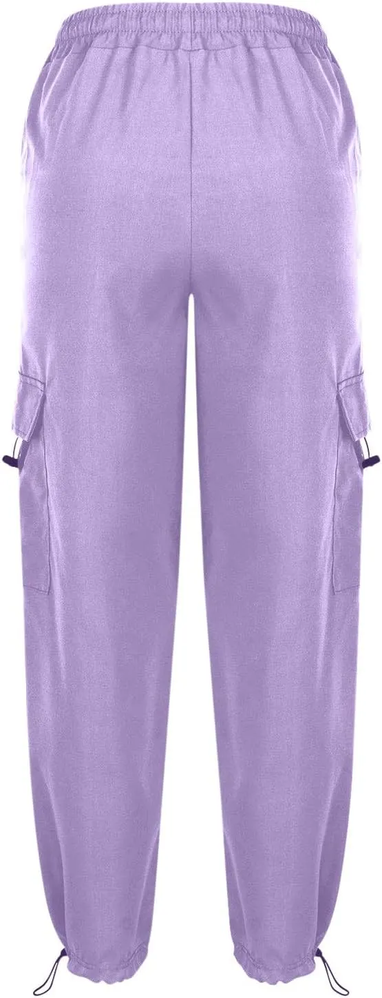 Women Retro Cargo Pants Baggy Y2k Multi Pockets High Waist Loose Straight Leg Joggers Pant Vintage Aesthetic Trousers