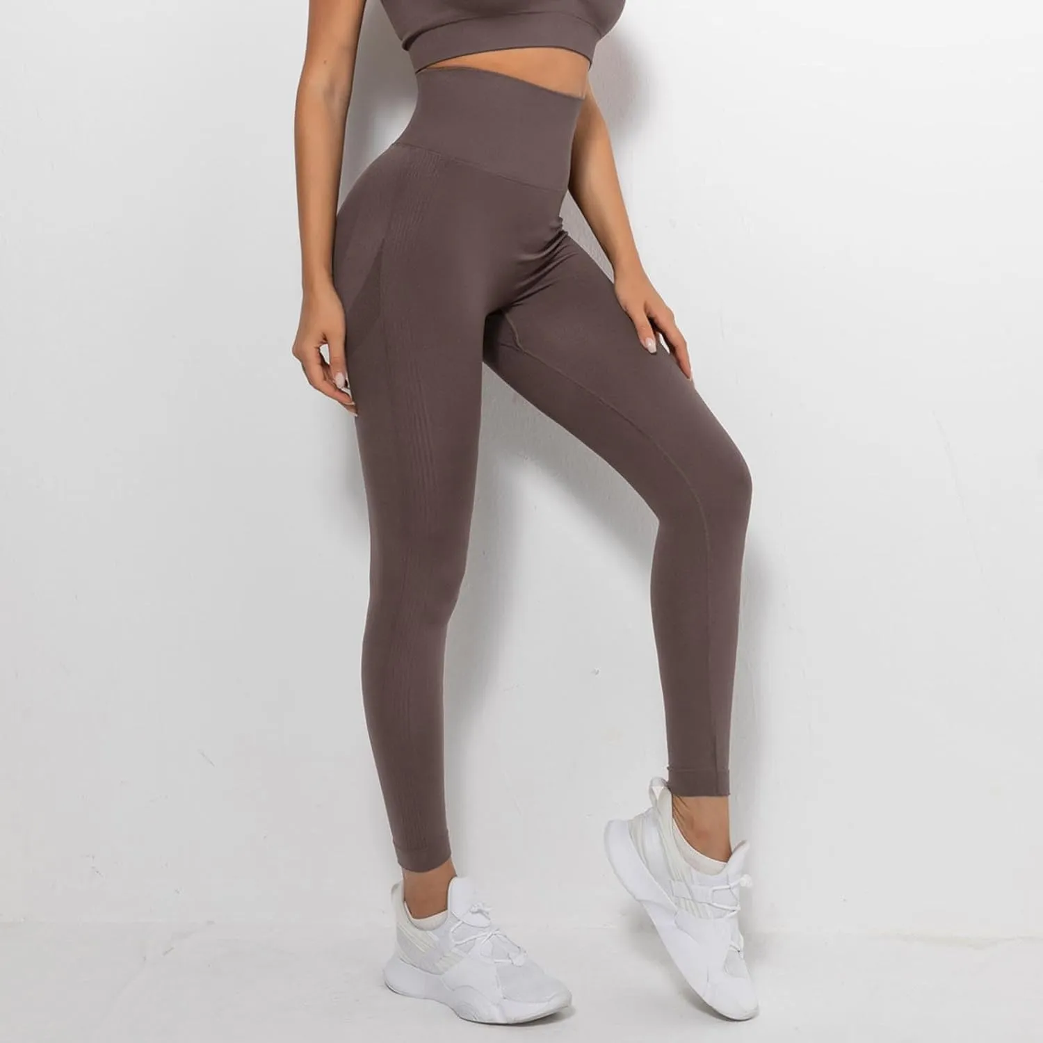 Women Seamless Leggings Smile Contour High Waist Non See Through Workout Athletic Running Yoga Pants