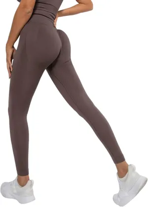 Women Seamless Leggings Smile Contour High Waist Non See Through Workout Athletic Running Yoga Pants