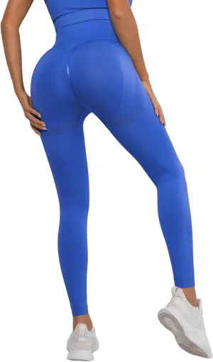 Women Seamless Leggings Smile Contour High Waist Non See Through Workout Athletic Running Yoga Pants