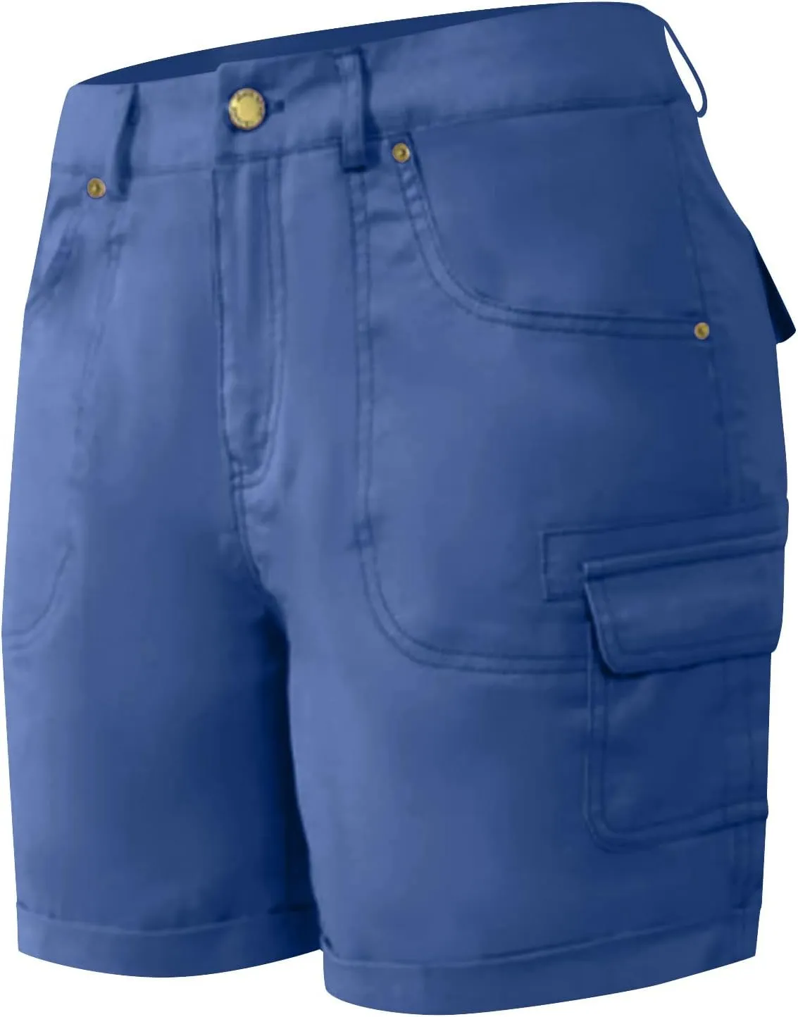 Womens Baggy Cargo Shorts Summer Casual Stretch Jeans Drawstring Beach Loost Fit Chino Shorts with Pockets