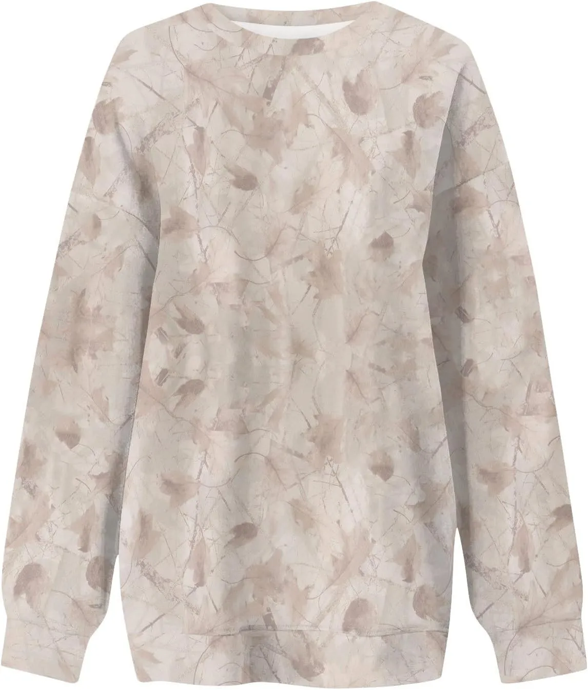 Women's Camo Hoodies Sweatshirt Maple Leaf Print Oversized Fleece Sweatshirts Classic Print Pullover with Pocket