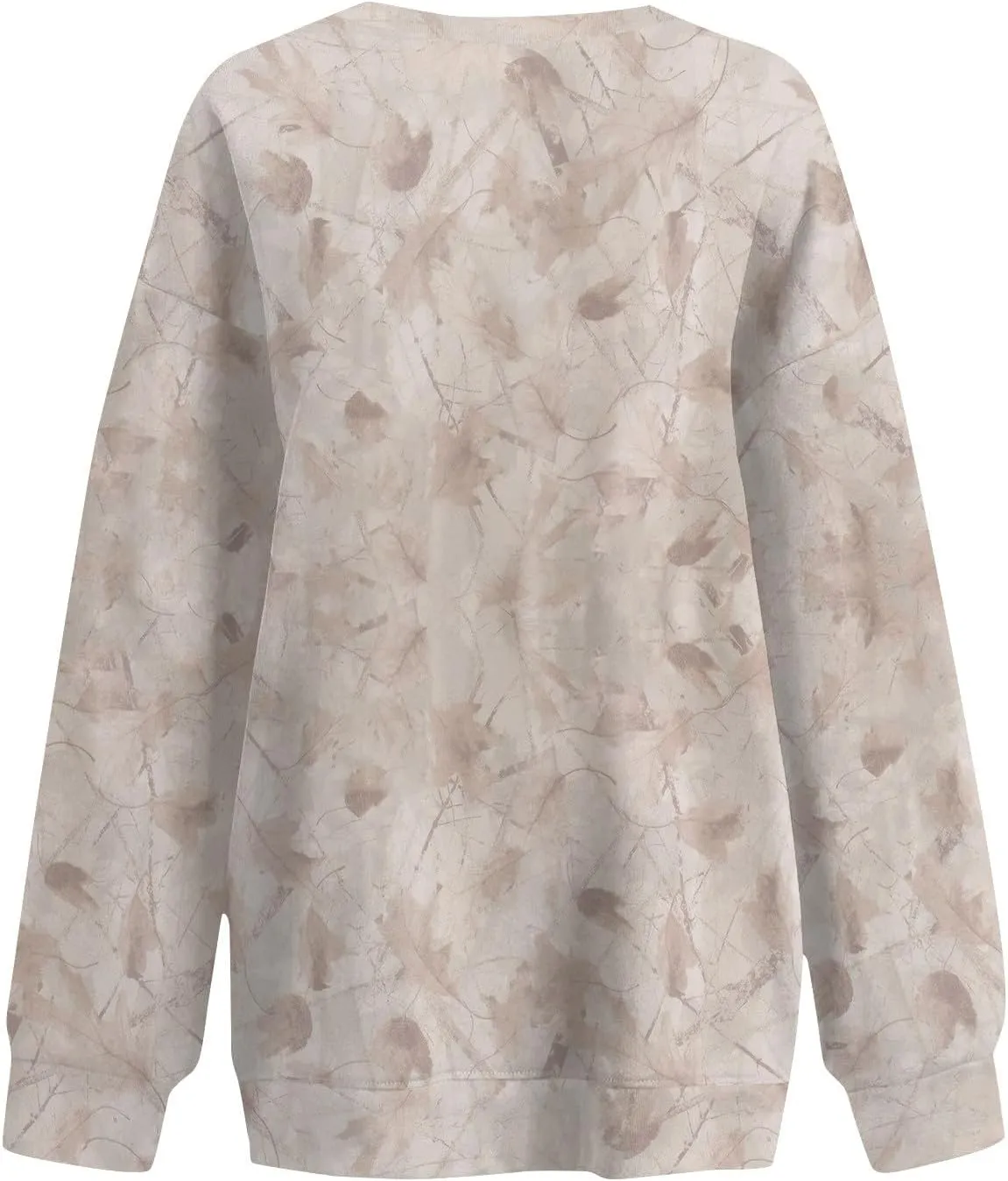 Women's Camo Hoodies Sweatshirt Maple Leaf Print Oversized Fleece Sweatshirts Classic Print Pullover with Pocket