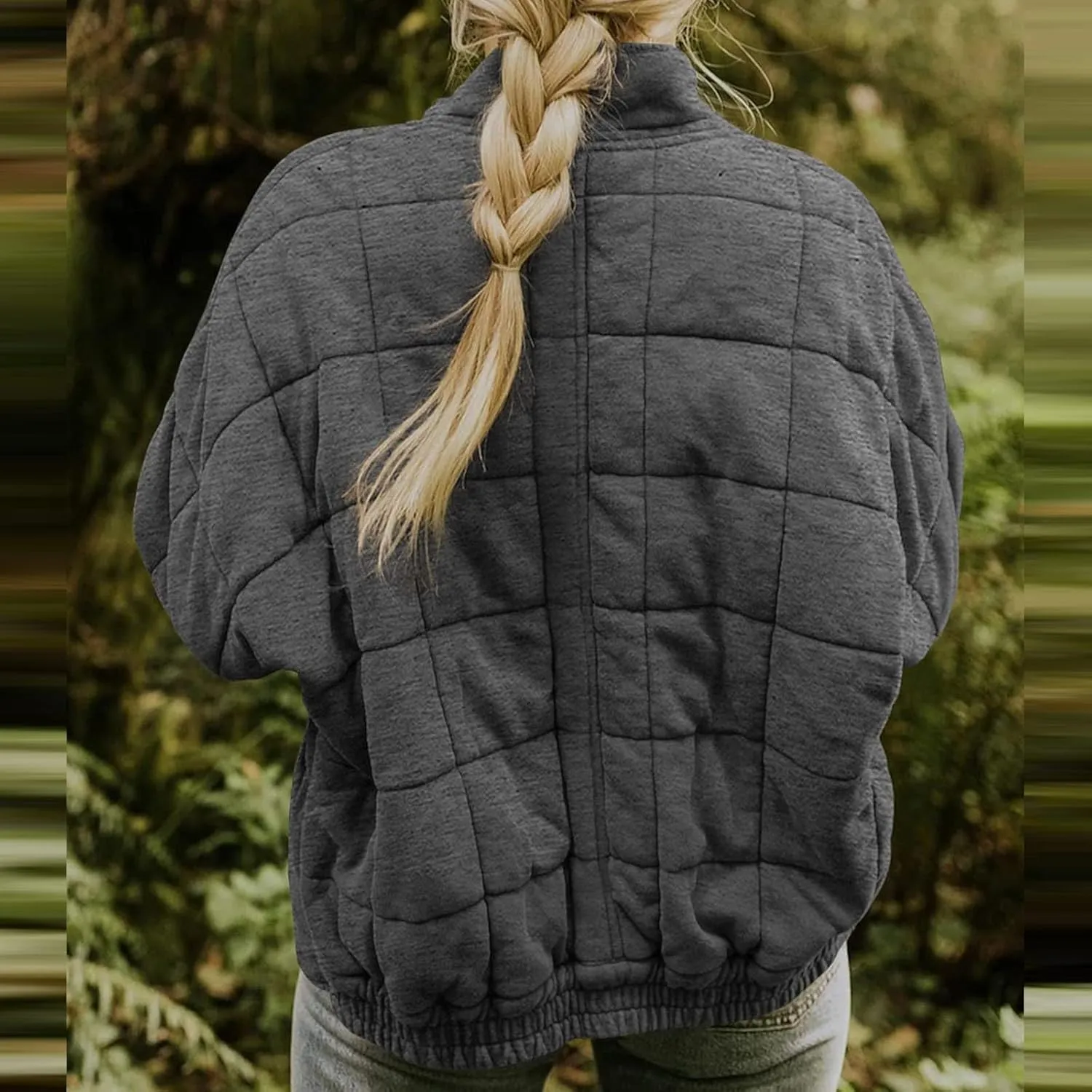 Womens Hooded Quilted Puffer Jacket Jacket Pocket Cotton Loose Jacket Winter Puffer Jacket Puffer Jacket Women