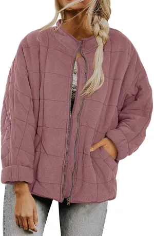 Womens Hooded Quilted Puffer Jacket Jacket Pocket Cotton Loose Jacket Winter Puffer Jacket Puffer Jacket Women