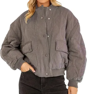 Womens Hooded Quilted Puffer Jacket Jacket Pocket Cotton Loose Jacket Winter Puffer Jacket Puffer Jacket Women