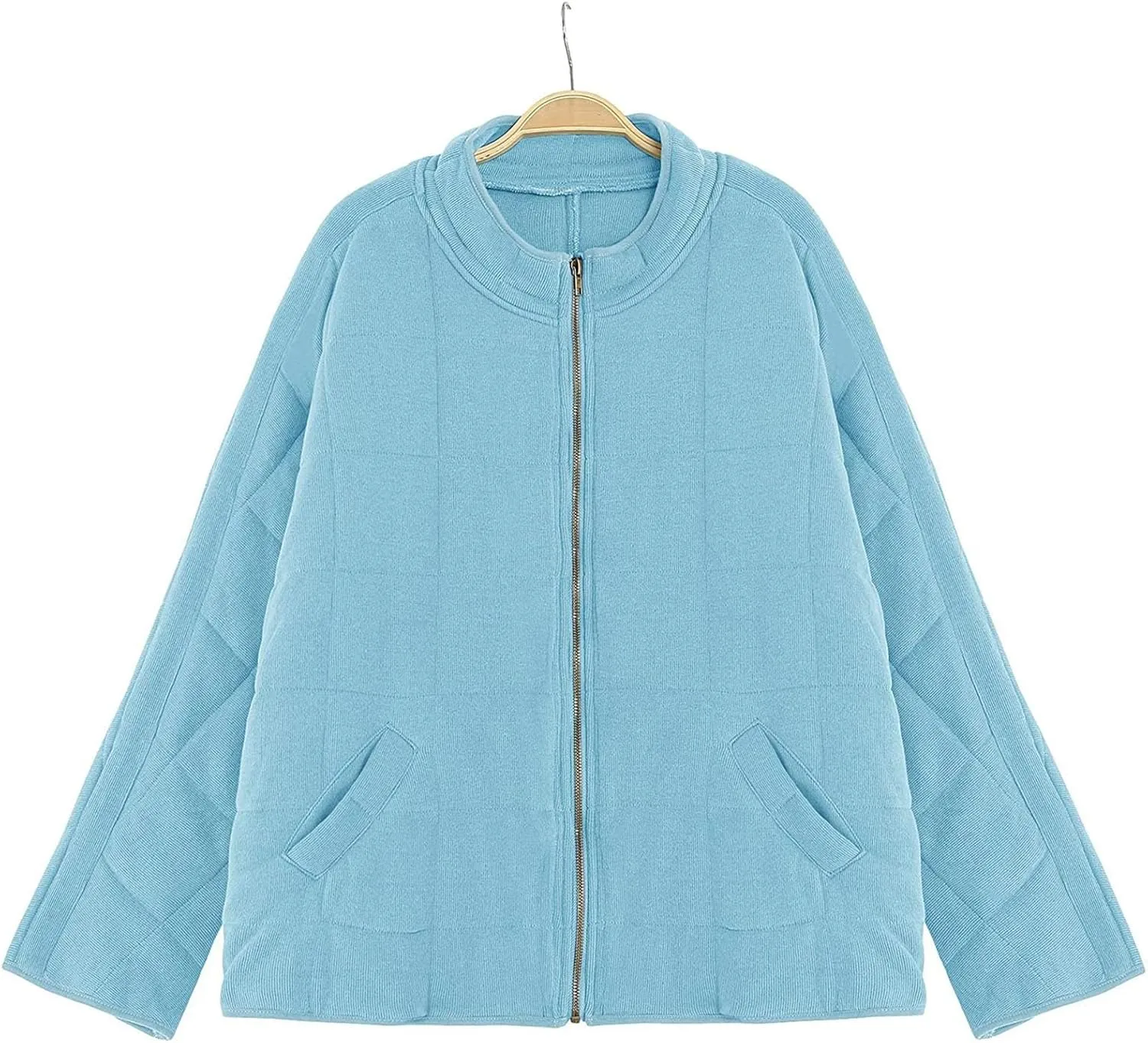 Womens Hooded Quilted Puffer Jacket Jacket Pocket Cotton Loose Jacket Winter Puffer Jacket Puffer Jacket Women