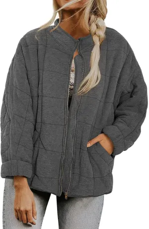 Womens Hooded Quilted Puffer Jacket Jacket Pocket Cotton Loose Jacket Winter Puffer Jacket Puffer Jacket Women