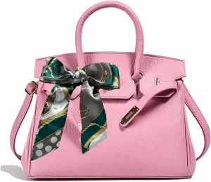 Women's Large Capacity Handbags Simple Shoulder Bags and Crossbody Bag PU Underarm Purses (Pink)