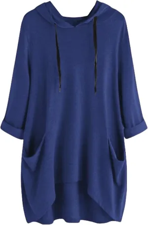 Women's Long-Sleeve Hooded Mini Sweatshirt Dress Oversized Sweatshirts with Pocket Hoodies Pullover Fall Outfits 2024