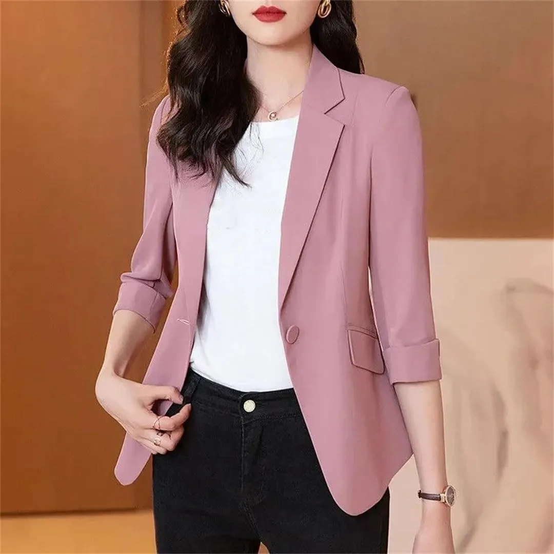 Women's Spring Summer 3/4 Sleeve Suit Jacket