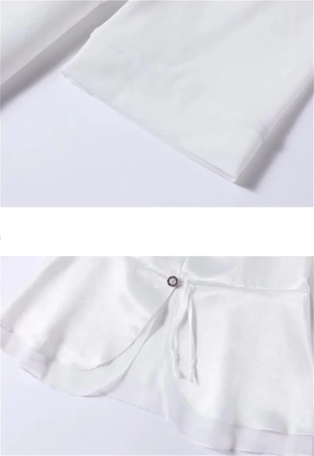 Women's Spring Summer Short Blazer Satin Stitching Mesh Half Sleeve Thin Suit Jacket