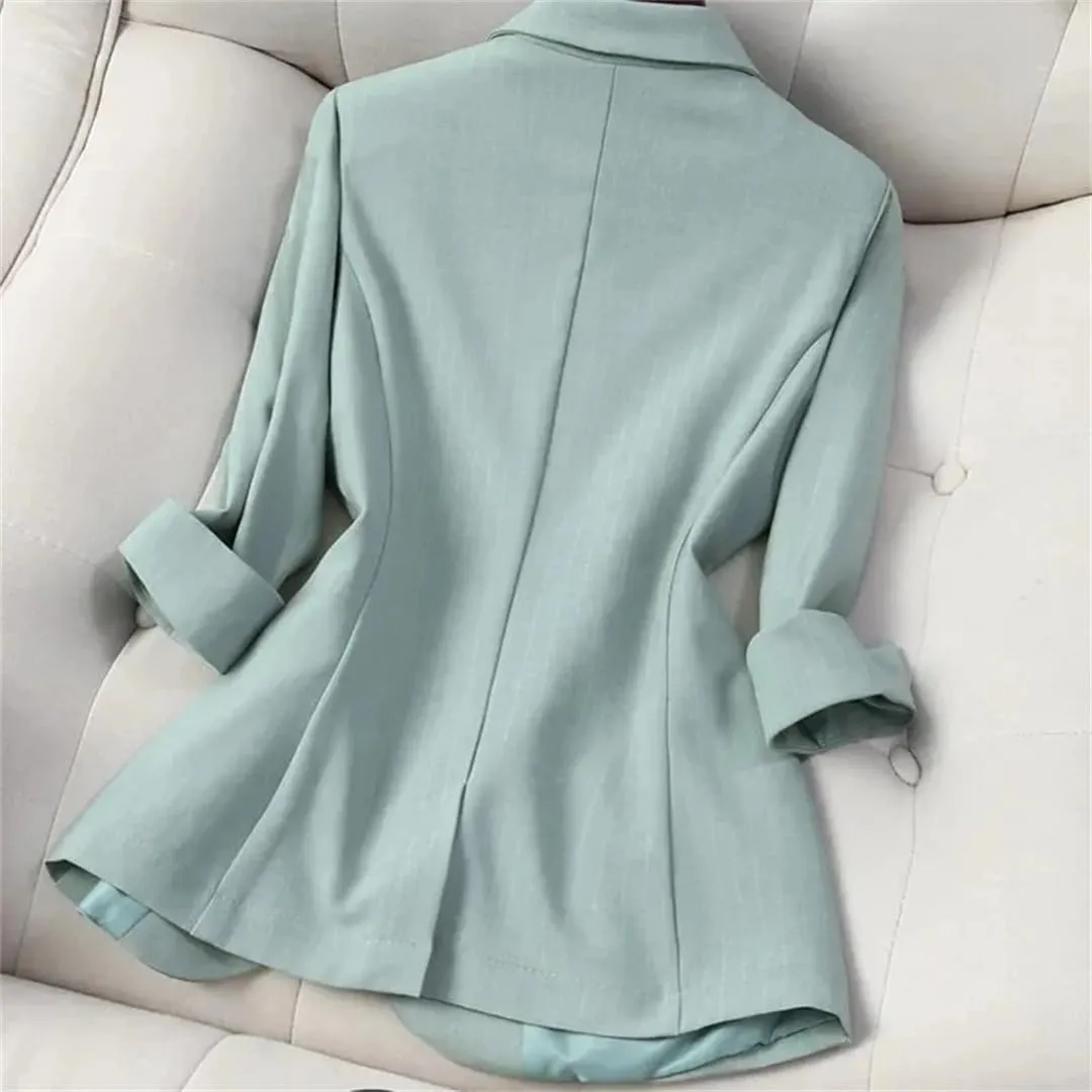 Women's Suit Coat Spring Summer Thin Ladies Blazer Jacket Long Sleeve Outerwear