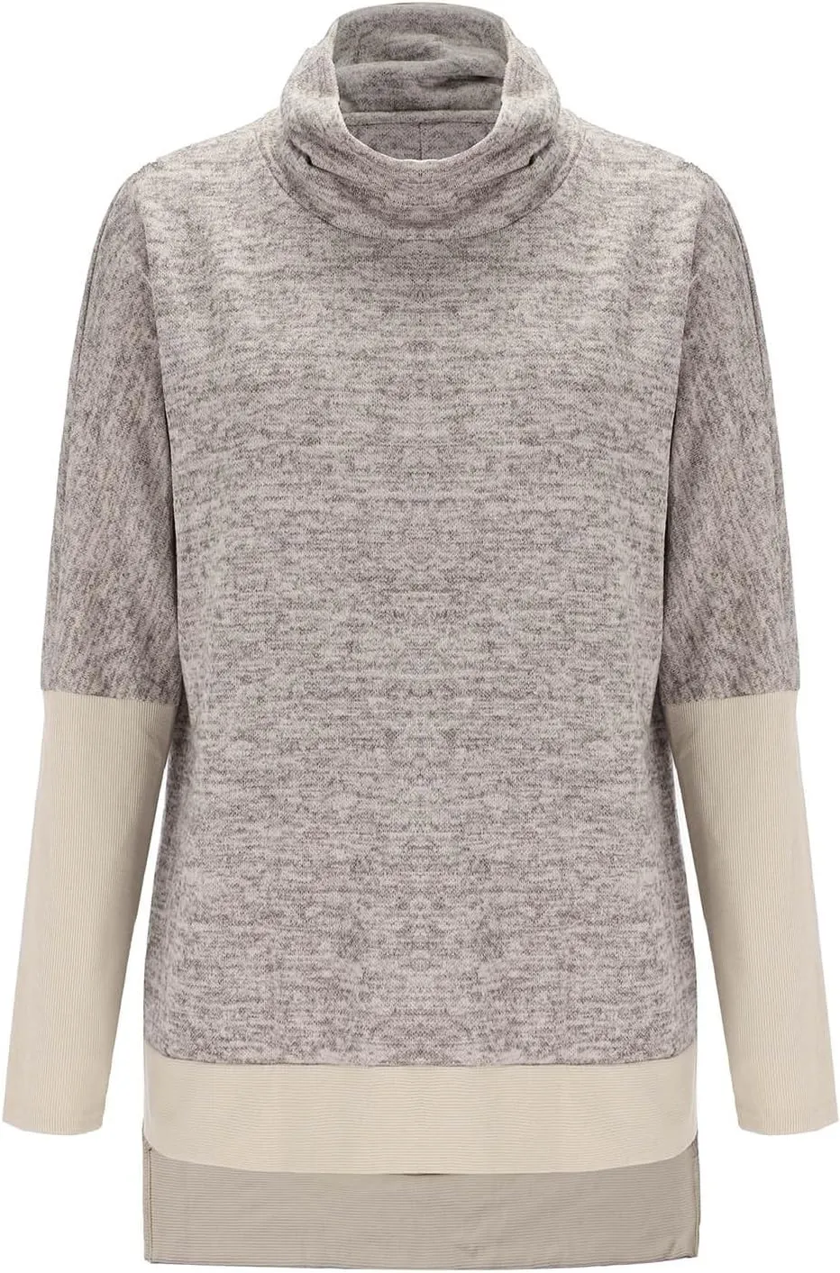 Womens Sweaters Turtleneck Fall Winter Knitted Casual Oversized Long Sleeve Trendy Side Split Retro Pullover Top 2024