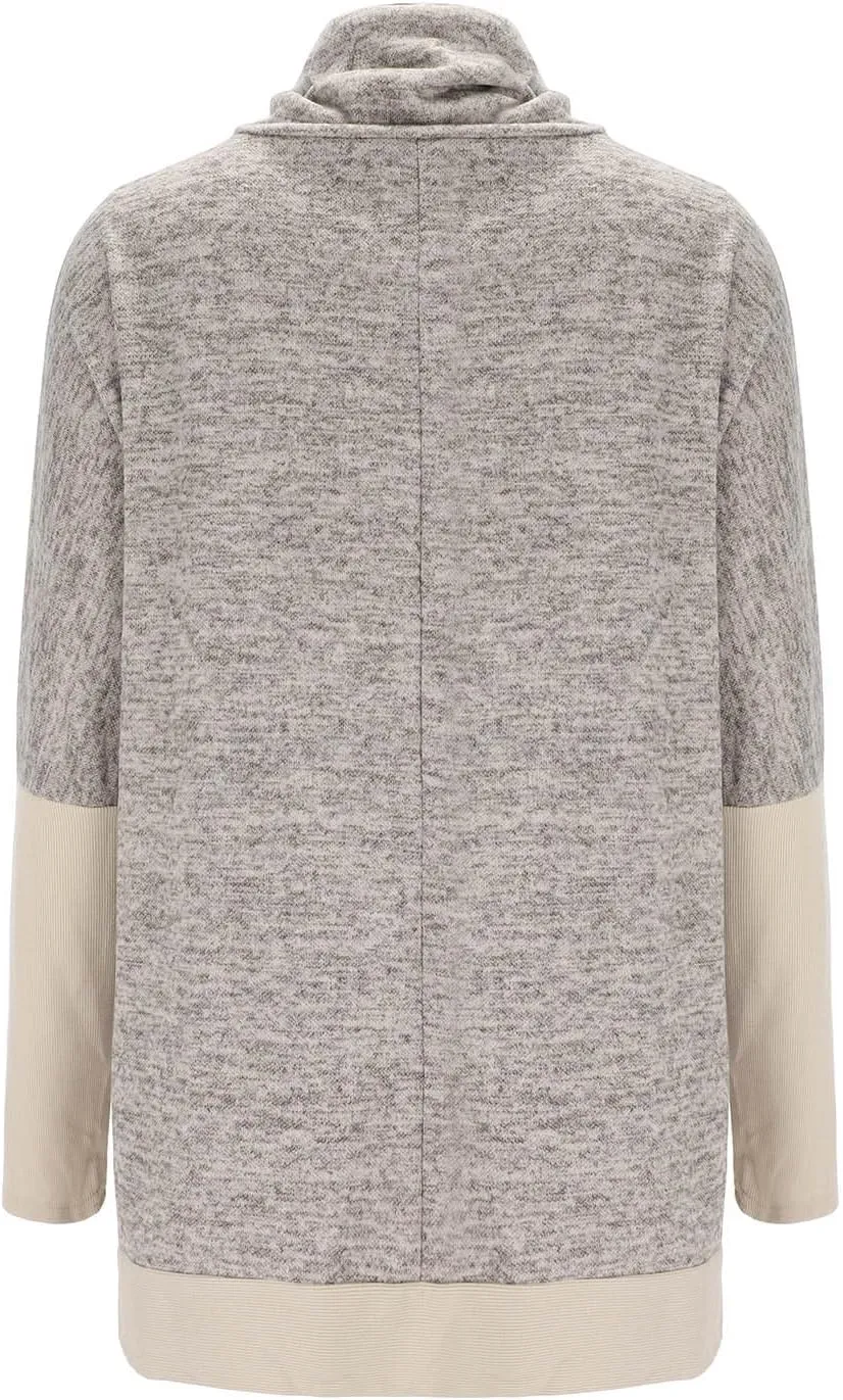 Womens Sweaters Turtleneck Fall Winter Knitted Casual Oversized Long Sleeve Trendy Side Split Retro Pullover Top 2024