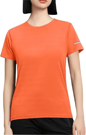 Workout Tops for Women Breathable Quick Dry Loose Fit Crewneck Yoga T Shirt Short Sleeve Running Gym Athletic Tee Top