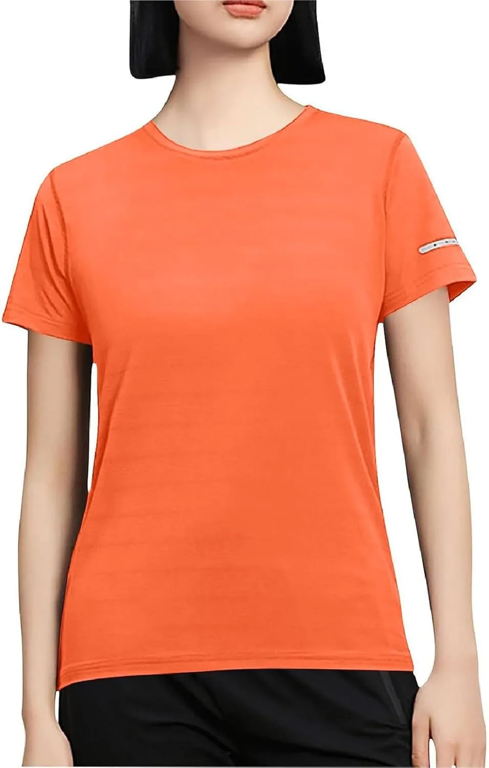 Workout Tops for Women Breathable Quick Dry Loose Fit Crewneck Yoga T Shirt Short Sleeve Running Gym Athletic Tee Top