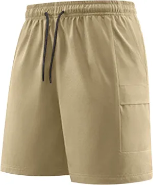 Xiaojmake Men's Nylon Cargo Shorts Outdoor Mens Golf & Hiking Stretch Shorts with Pockets Quick Dry Running Short for Summer