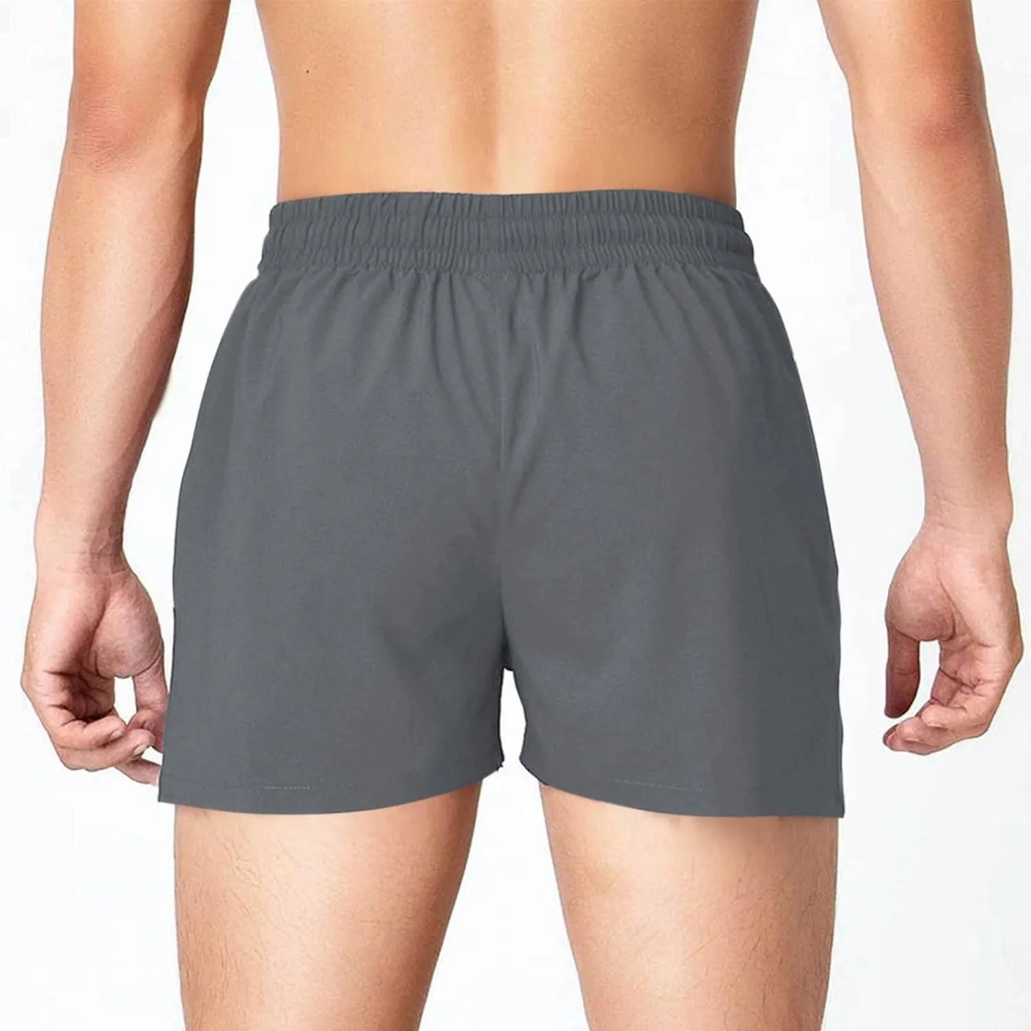 Xiaojmake Mens Running Shorts Quick Dry Athletic Gym Shorts with Zipper Pockets Water Resistant Workout Training Shorts