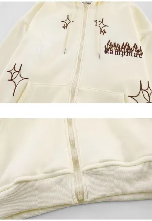 Y2K Zip Up Hoodie Men Trendy Cross Oversized Graphic Hoodies for Women Grunge Y2K Jacket Sweatshirt Goth Clothes