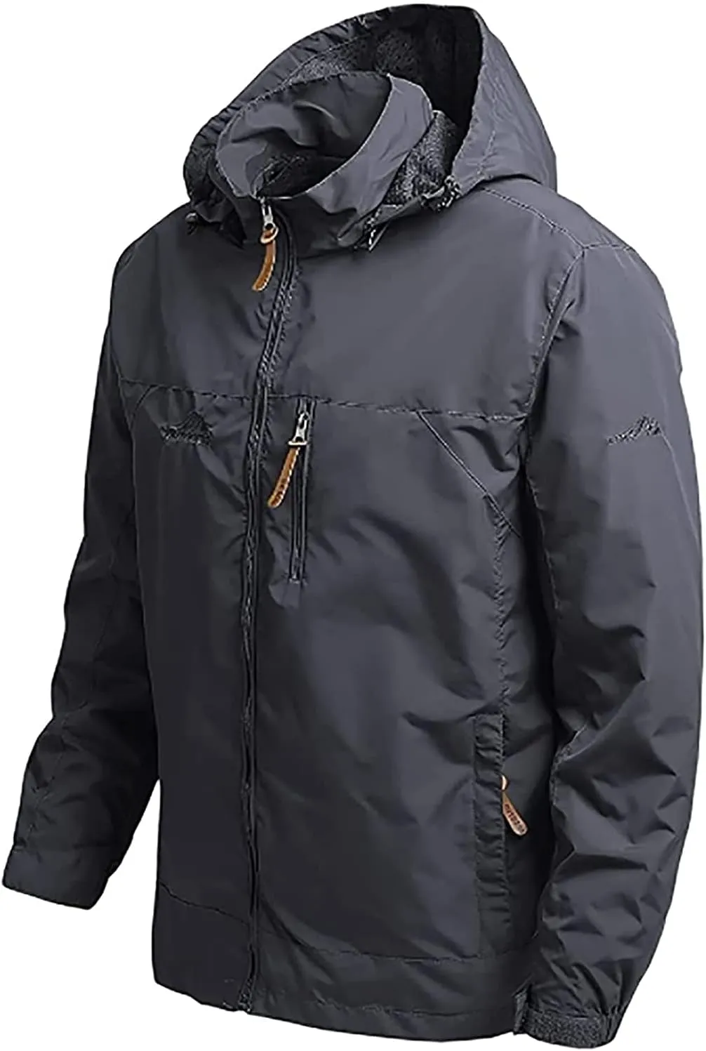 YANFU jacket Men's Softshell Jacket, Outdoor Functional Jacket, Leisure Jacket, Waterproof, Breathable, Windproof, Hiking