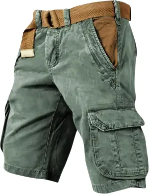 Ymosrh Cargo Shorts for Men Casual Outdoor Hiking Fishing Travel Military Short Pants Workwear, S-5XL