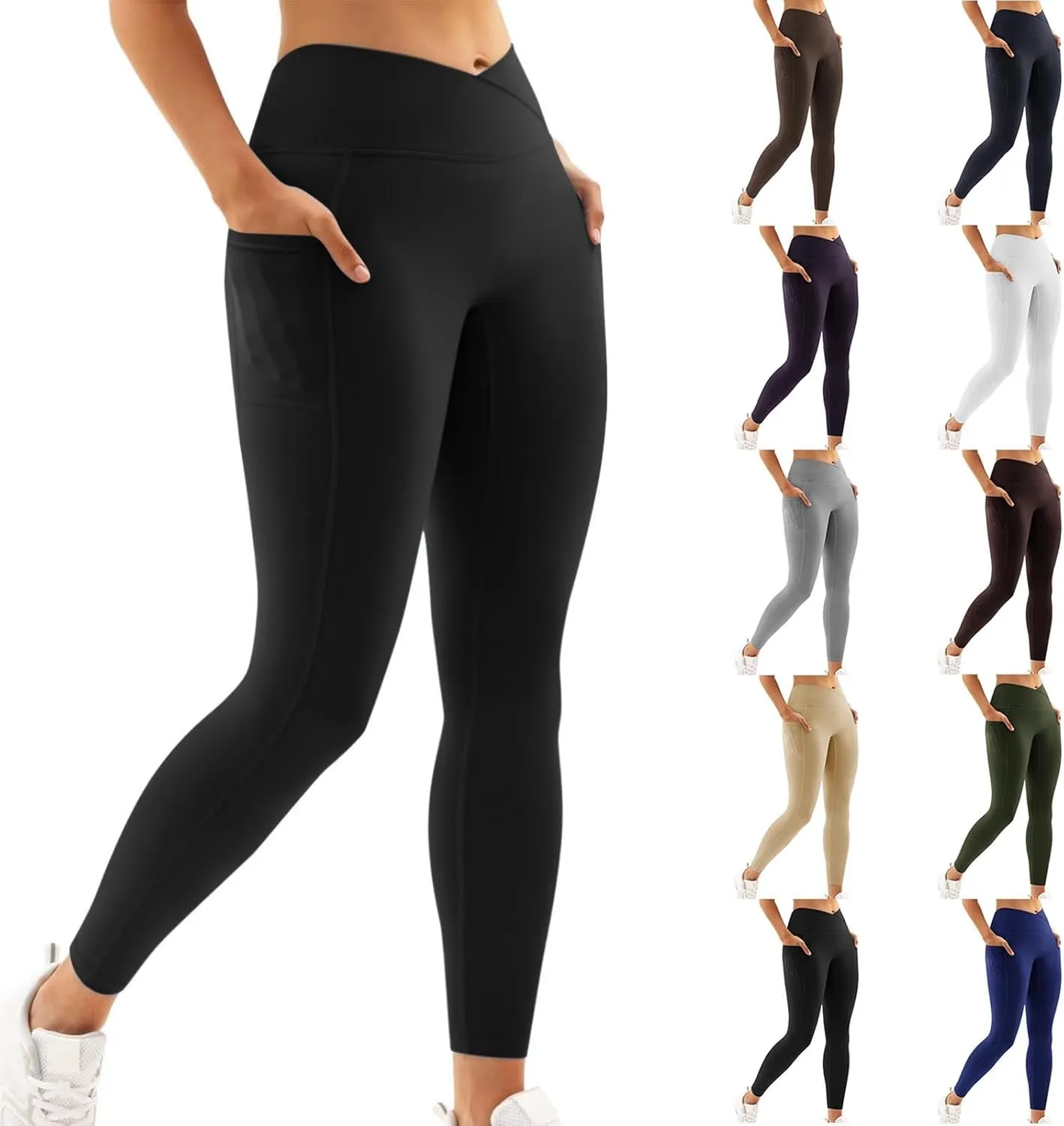 Yoga Pants Women Cotton Compression Seamless Butt Lifting Leggings Stretch High Waist Slimming Athletic Pants Tights