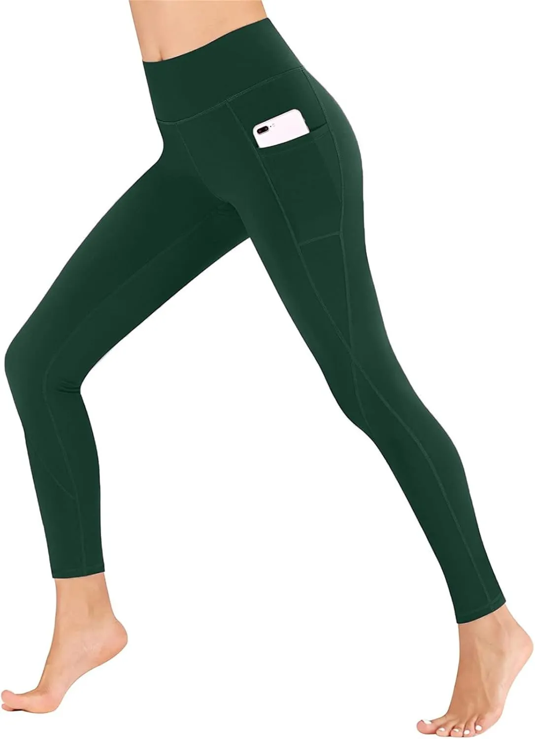 Yoga Pants Women High Waisted Running Workout Leggings Tummy Control Yoga Leggings Compression Trouser with Pockets
