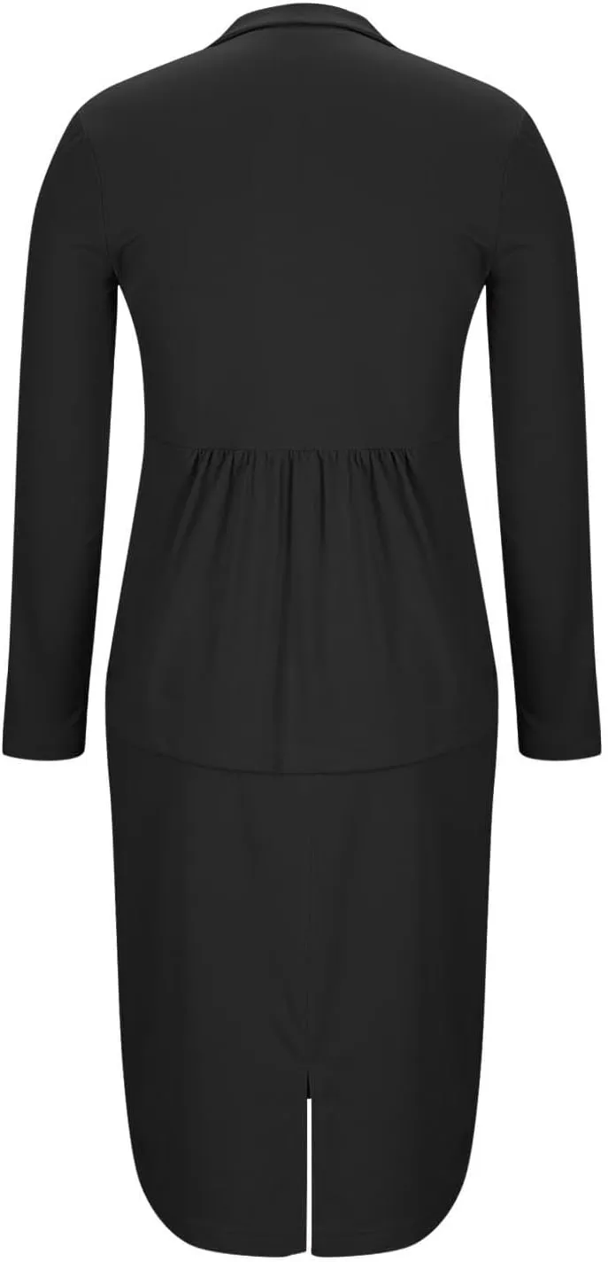 ZEFOTIM Pant/Skirt Suits for Women Dressy Business Blazers Solid Color Casual Short/Long Sleeve Two Piece Jackets