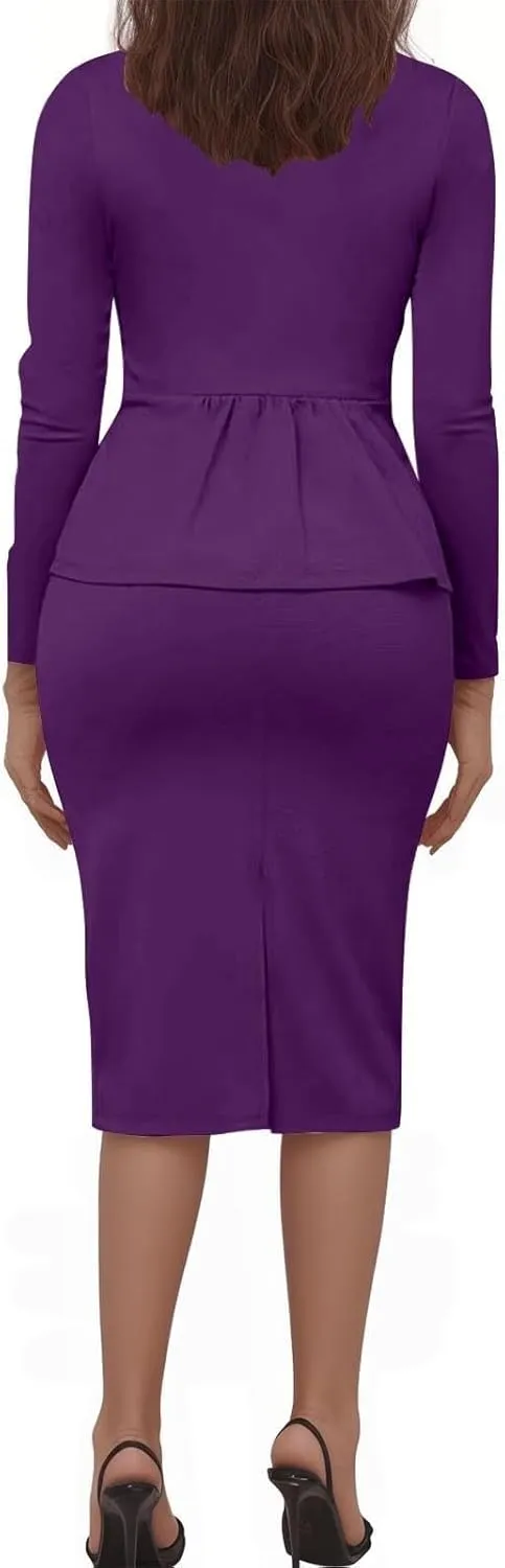 ZEFOTIM Pant/Skirt Suits for Women Dressy Wedding Blazer Solid Color Short/Long Sleeve 2 Piece Jackets